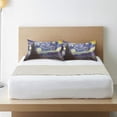 thumbnail image 6 of GZHJMY Van Gogh The Starry Night Satin Pillowcase for Hair and Skin Silk Pillowcase, Queen Size(20x30 inches) - Slip Cooling Satin Pillow Covers with Envelope Closure, 6 of 7
