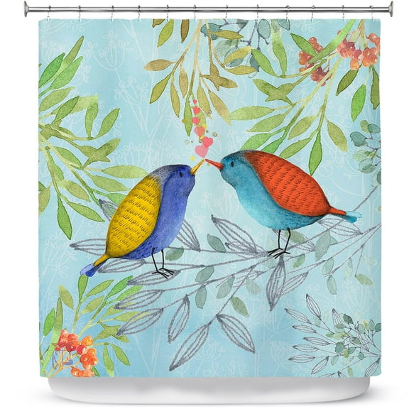Shower Curtains 70" x 73" from DiaNoche Designs by Tina Lavoie - Morning Kiss
