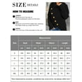 thumbnail image 2 of Weardear Women's Fashion Turtle Cowl Neck Long Sleeve Wrap Asymmetric Chunky Knitted Sweater Button Tops Black,S, 2 of 7