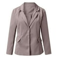 thumbnail image 2 of Weikingp Womens Blazer,Women'S Casual Solid Color Suit Jacket Lapel Keep Warm And Slim Loose Long Sleeve Fashion Cardigan Coat Blazers for Women Business Casual Outfits for Women Khaki 3XL, 2 of 5