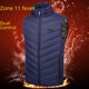 thumbnail image 3 of Chaleco calefactor de cuello alto para hombre, chaleco de algodón, chaleco calefactor eléctrico, fuente de alimentación USB, temperatura constante inteligente, 3 of 4