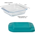 thumbnail image 2 of Servappetit Small Rectangular Baking Dish with Insulated Bag and Plastic Lid - Glass - Teal, 2 of 5