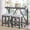 Gray + Solid Wood + Foam, variant on Luckynote Farmhouse 3-Piece Counter Height Dining Table Set with USB Port and Upholstered Stools,Espresso