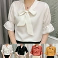 thumbnail image 4 of CENL Summer Large Size Sleeve Chiffon Top Lace Shirt Clothes for Women Tops, 4 of 8