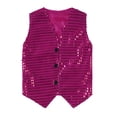 thumbnail image 4 of DPOIS Boys Shiny Sequined Vest Gentle Waistcoat Outfits, 4 of 4