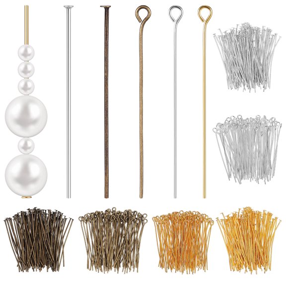 OUNONA 1 Set Jewelry Making Eye Pins Flat Pins Bulk Jewelry Beading Tools For Earrings Necklace Bracelet Beading Accessories