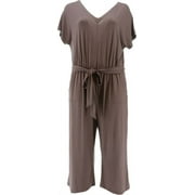 AnyBody Textured Knit Tie Front Jumpsuit Women's A395046