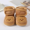 thumbnail image 2 of Povozer Baby Boys Girls Warm Cozy Cotton Winter Booties Fleece First Walker Winter Warm Crib Shoes(Coffee,6-18 Months), 2 of 6