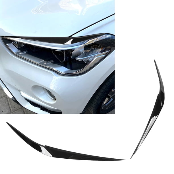 Cubierta de la ceja del faro Faro de las cejas Par de cejas de los faros delanteros del automóvil Reemplazo de la decoración exterior del borde delantero izquierdo derecho para ANGGREK Otros