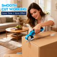 thumbnail image 3 of Cordless Electric Scissors, Rechargeable Rotary Cardboard Cutter, Automatic Box Cutter with LED Light, Safety Lock, Extra Blades, Electric Scissors f, 3 of 7