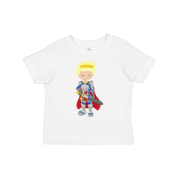 Inktastic Boy Prince, Knight In Shining Armor, Blond Hair Boys Toddler T-Shirt