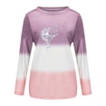 thumbnail image 4 of WEAIXIMIUNG T-Shirts Graphiques pour Femmes, Mode Amusante, Col Rond, Manches Longues, Dégradé, 4 of 5