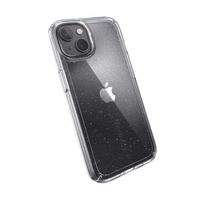 Funda de teléfono Speck MagSafe para iPhone 13 de 6.1 pulgadas, transparente y platino