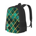 thumbnail image 1 of Disketp Green Mosaic Glass Mochila Minimalista de Gran Capacidad, Mochila de Viaje para Escuela, Trabajo o Uso Diario, 1 of 5