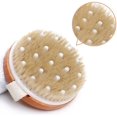 thumbnail image 2 of Volver Cepillo de Ducha para el cuerpo El cepillo exfoliante cepillo para cuerpo seco El cepillo de baño con cerdas naturales Mejora las funciones linfáticas Exfoliante para eliminar toxinas Celulitis, 2 of 5