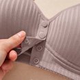 thumbnail image 5 of GERsome Front Closure Bras for Women Wireless Snap Comfort Full Coverage Seamless Supportive Bralettes Khaki M, 5 of 6