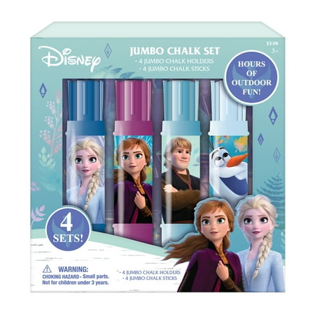 Disney Frozen 2 Jumbo Chalk Set, Includes 4 Chalk Holders