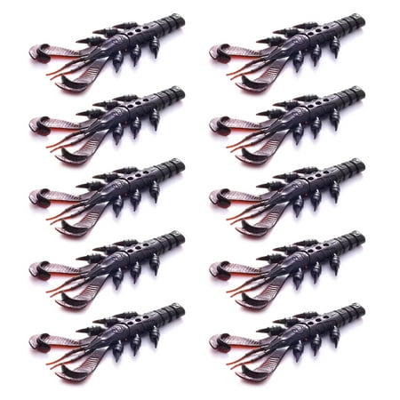 ROZYARD 10Pcs Artificial Shrimp Lures Freshwater Saltwater Baits 8.70cm Crawfishes Swim Baits Shrimp Claw Soft Fishing Lures