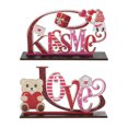 thumbnail image 1 of 2 piezas de decoraciones de madera para San Valentín con letras y escenas para el Día de San Valentín., 1 of 6