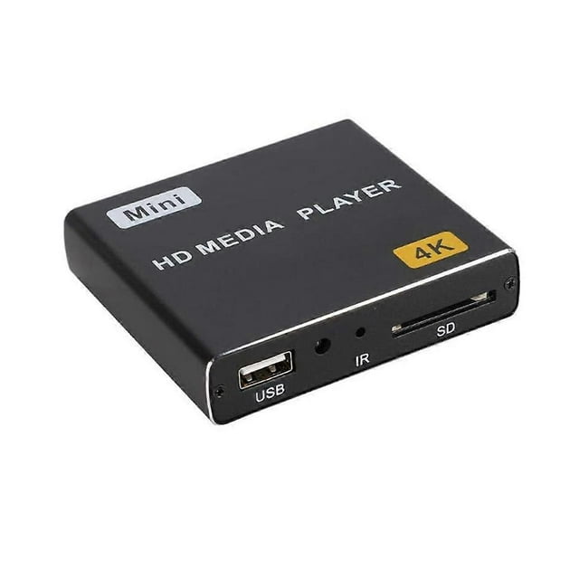 Mini 4K HDD Media Player 1080P Horizontal and Vertical Digital Video Player with USB Drive/SD Cards US Plug