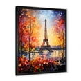 thumbnail image 2 of Designart "Autumn Views of Eiffel Tower in Paris" Cityscapes Framed Wall Art - Industrial Yellow Paris Hallway Framed Wall Art Decor, 2 of 6