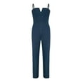 thumbnail image 7 of Summer savings SEMPAI Women's Summer Jumpsuit Washed Blue Denim Suspender Tight And Slightly Flared High Elastic Pants Clearance, 7 of 7