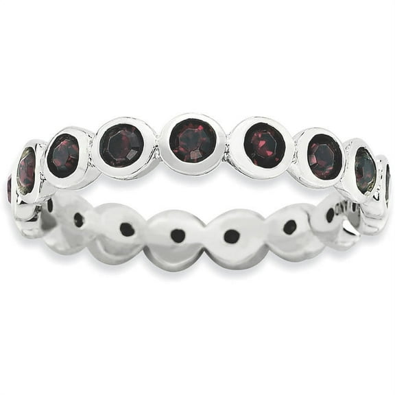 Sterling Silver January Swarovski Ring