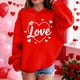 thumbnail image 3 of Sudadera con capucha y estampado de corazón de San Valentín, sudadera de manga larga para niños y niñas, chaqueta para niñas de talla mediana y grande., 3 of 7