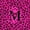 Hot Pink M, variant on Feelyou Cheetah Print Bowknot Bed Spread Queen for Women Girls, Bow Monogrammed M Queen Coverlet Set, Hot Pink, 3-Piece
