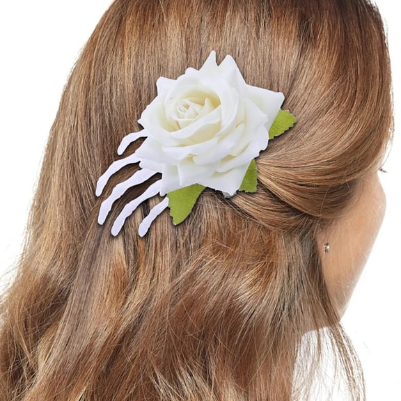 WINOMO 2Set Girls Hair Barrettes with Bone Skeleton Shape for  Parties