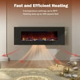 thumbnail image 3 of Mondawe 50 Inch Electric Fireplace with Bluetooth Speakers Wall Mounted Low Noise Ultra-Thin Linear Fireplace Adjustable 8 Flame Colors, Control by Button and Remote, 8h Timer, 3 of 10