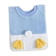 thumbnail image 5 of Babero para niños, suave y delicado, cuello ajustable, impermeable, para la saliva. Pies de pato azul, 5 of 9