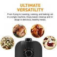 thumbnail image 4 of 1.1qt Oil-Free Air Fryer with Adjustable Thermostat, 1000W, Cool-Touch Handle, Dishwasher-Safe Rack - Black, 4 of 5