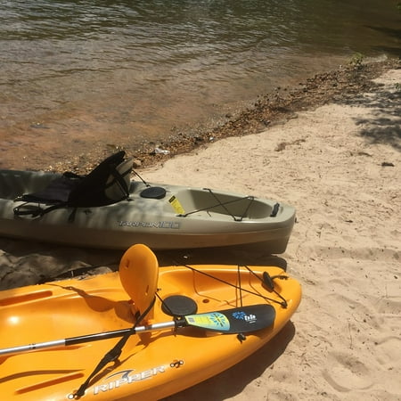 canvas print water sports kayak lake summer sand beach stretched