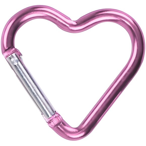 Mosquetón con forma de corazón Zenarao, llavero de aluminio