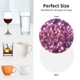 thumbnail image 6 of Glitter Sparkles Shimmer Set of 6 Faux Leather 4 Inch Coasters Drinks Tabletop Home Dinning Round Shape, 6 of 6