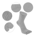 thumbnail image 3 of Unique Bargains 1 Pair Full Finger Five Toe Socks Unisex Non Slip Daily Fit Finger Socks Gray, 3 of 7