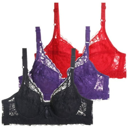Baodmurt Bras Set for Women Lounge & Sleep Adaptive Lingerie  Underwear  Purple3 30D