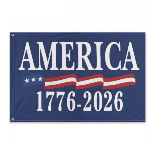 250 Year American Anniversary Flag 4x6 Ft Outdoor Double Sided 250th Anniversary USA Flag 4th of July1776 Patriotic Flags For Outside Indoor Decor