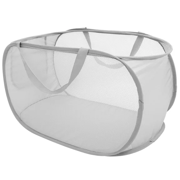 Mesh Laundry Basket Child Hampers Foldable Dirty Holder Baskets With Lid