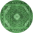 thumbnail image 1 of Ahgly Company Indoor Round Persian Emerald Green Traditional Area Rugs, 5' Round, 1 of 4
