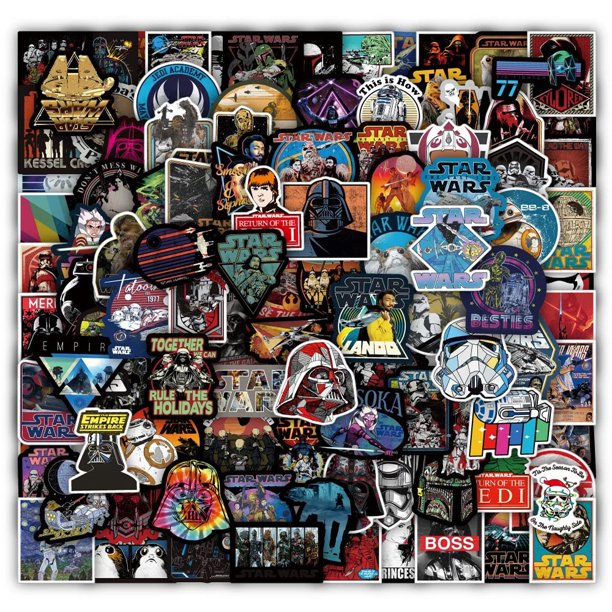 Pegatinas de películas de ciencia ficción de Disney para niños, pegatinas de Star Wars, monopatín, portátil, equipaje, teléfono, motocicleta, coche, juguete, 10/30/50/100 Uds.