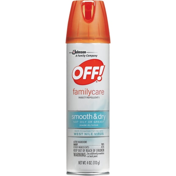 OFF! Smooth & Dry Family Care Insect Repellent Spray, Repels Mosquitoes, 4 oz, 2 Pack