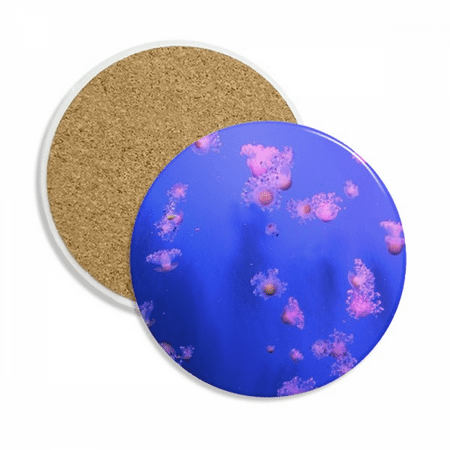 

Ocean Jellyfish Science Nature Picture Coaster Cup Mug Tabletop Protection Absorbent Stone