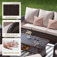 thumbnail image 5 of 6 Pieces Wicker Patio Conversation Set with 48inch Fire Pit Table, Cushions and Furniture Cover, 5 of 10