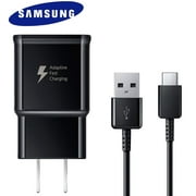 Original Adaptive Fast Charger Set for Samsung Note 10 Galaxy S20, Galaxy S10, S10 Plus, S10e, Note 9, Galaxy S9, S9 Plus, Note 9, AFC Wall Charger   4 ft Type-C Cable [Black]