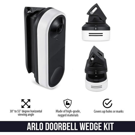 Wasserstein - Horizontal Wedge Wall Mount for Arlo Video Doorbell
