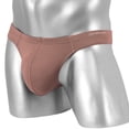 thumbnail image 4 of TANBOM Men's Sexy Bulge Pouch Thong Underwear Tagless Comfortable Breathable Latte 3XL, 4 of 6