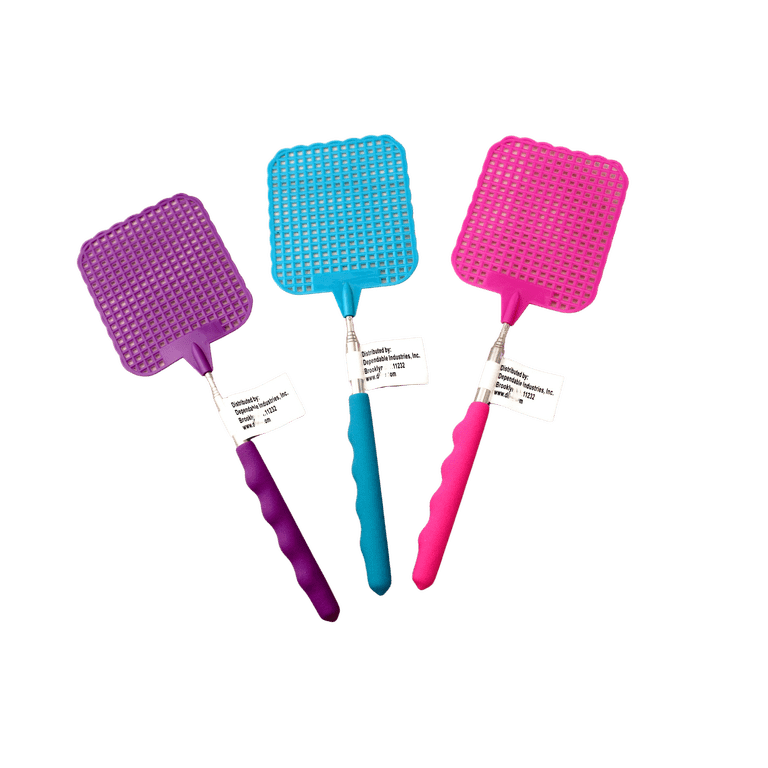 3-Pack Extendable Fly Swatter - Telescoping Bug Zapper For Mosquitoes & Flies, Manual Operation 7 thumbnail image