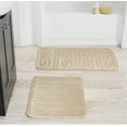 thumbnail image 4 of 2 Piece Bath Rug Set, Faux Fur Embossed Cable Pattern, Brown, 18" x 27", Brown, Dearfoams, 4 of 6